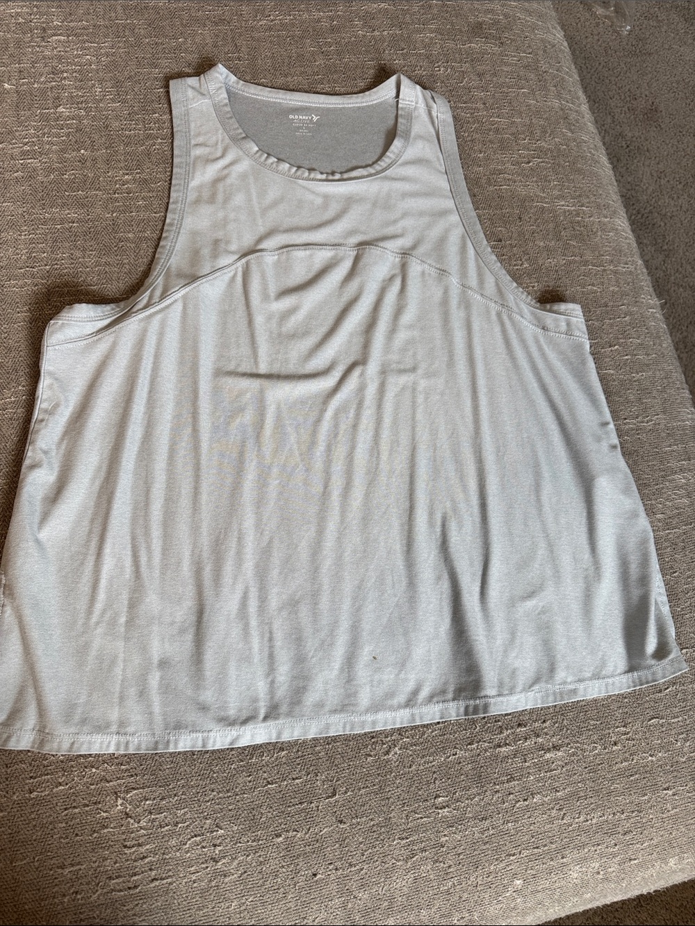 Old Navy Light Gray Scoop Neck Athletic Tank